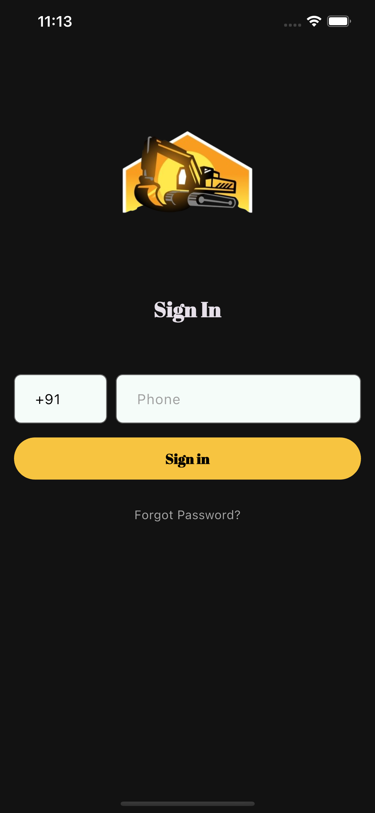 Just Rent Heavy Login Screen
